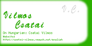 vilmos csatai business card